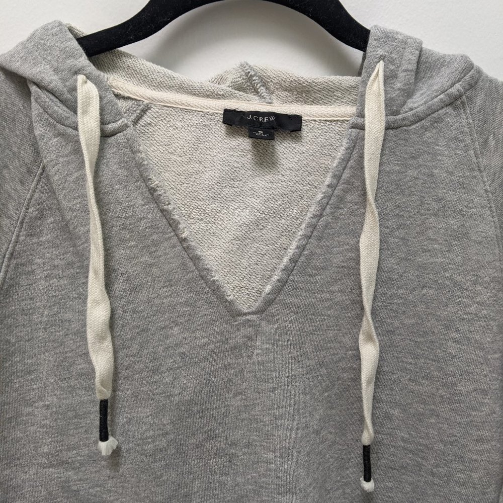 J. Crew V-Neck Cotton Terry Hoodie - Picture 7 of 9